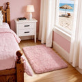 Ophanie Small Rug Washable Non Slip Throw Bedside Area Rugs, Fluffy Soft Pink by Ophanie