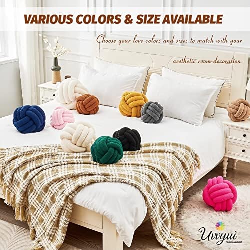 Uvvyui Knot Pillow Ball, Soft Home Decorative Pillows, Round Throw Pillow - Image 6