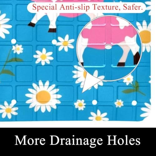 Non Slip Shower Mat Bathtub Mat 15.1x26.8 Inch, Quick Dry Bath Mat - Image 2