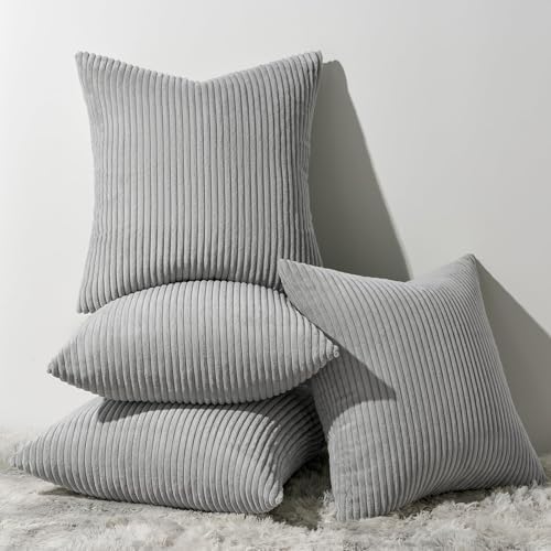 Topfinel Decorative Light Grey Throw Pillow Covers Cushion Cases, Mix and Match by Topfinel