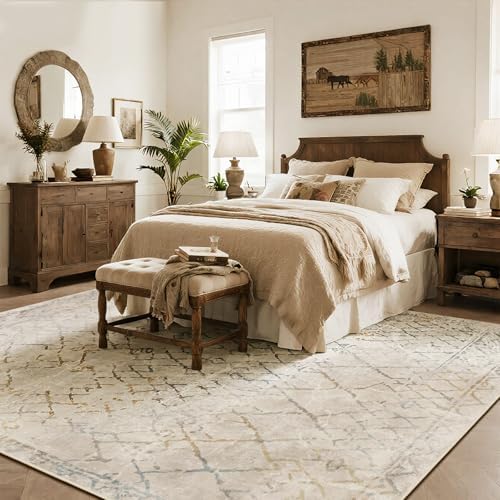 8x10 Washable Area Rugs for Living Room, Dining Room- Morocco Camel - Image 7