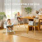 3-in-1 High Chair for Babies and Toddlers, Infant to Toddler Seating&Dining - Image 3