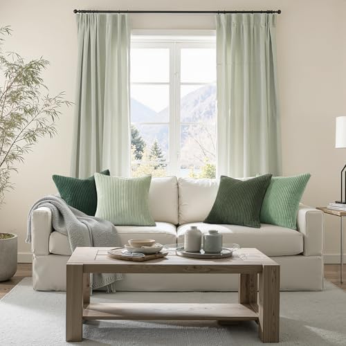 Topfinel Light Green Decorative Throw Pillow Covers Green Series, Winter Fluffy - Image 6