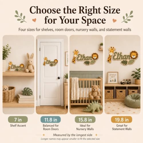 Custom Wooden Name Sign for Baby Nursery, Kids Room Door & Wall Decor - Image 4