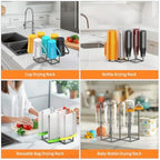 KORRTFID Foldable Bottle Drying Rack, Baby Bottle Drying Rack, Collapsible Cup - Image 6