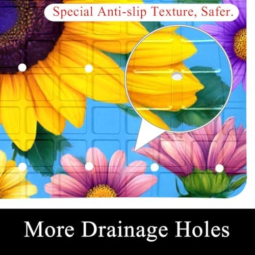 Shower Mat Bathtub Mat, 26.8x15.1 inch, Non-Slip Bath Mat - Image 2