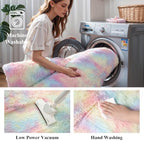 6x9 Rainbow Unicorn Rug for Kids Bedroom, Soft Plush Shag Carpet - Image 5