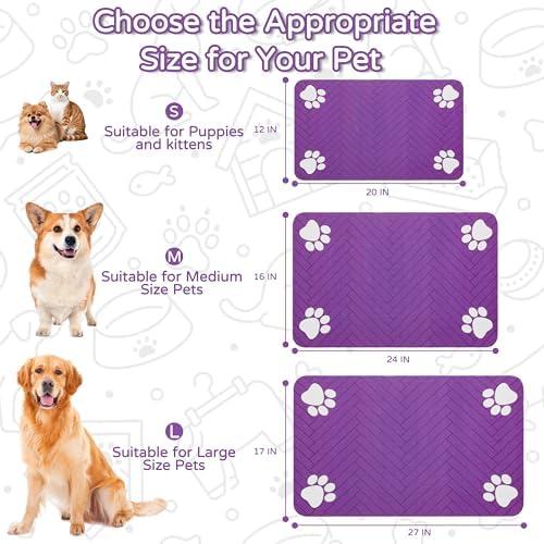 Dog Cat Food Mat, Absorbent Pet Feeding Mat - Image 3