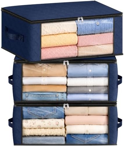 Fab totes 35L Closet Organizers, Foldable Under Bed Storage Containers by Fabtotes