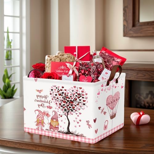 Valentine's Day Basket Gift for Empty Cute Heart Large Storage Bin for Kid and - Image 6