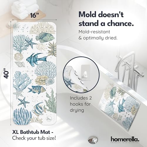 homerella Bathtub Mat Non Slip Kids 40x16 Baby Bath Mat Non Slip Anti Mold - Image 3