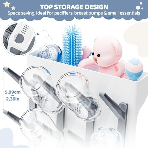 Dayacoco Baby Bottle Drying Rack, Space Saving Vertical Bottle Dryer Holder - Image 4