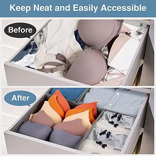 Criusia Drawer Organizer Clothes, 8 Pack Underwear Organizer, Foldable Closet - Image 2