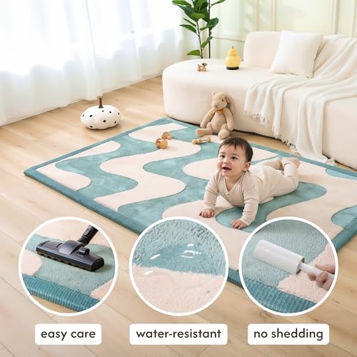 Hakuna Matte CloudSoft Mat for Floor 47" x 67" 3D Gentle Arcs Waves - Image 4