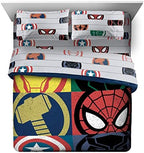 Marvel Avengers Queen Comforter Set 7 Piece Kids Bedding by JayFranco