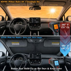 Car Windshield Sun Shade, Universal Fit Full-Size SUV Pickup, Cute Black - Image 2