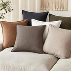 Foindtower Decorative Linen Lumbar Throw Pillow Covers 12x20 Light Coffee - Image 7