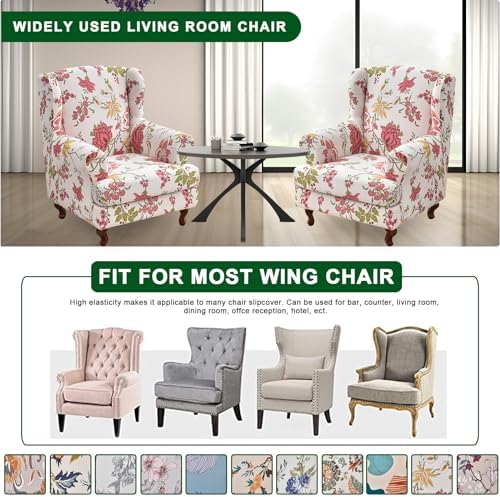 CRFATOP Wingback Chair Covers Stretch Armchair Slipcovers - Image 5
