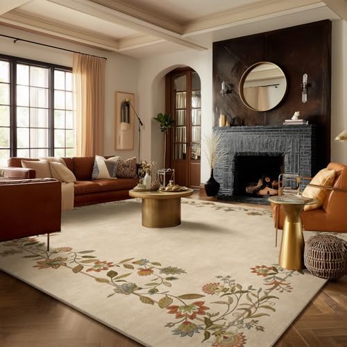 10x14 Living Room Area Rug: Washable Large Rug Non Slip Soft Bedroom Carpet by palohom