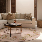 Washable Living Room Round Rug: 4ft Circle Rugs - Image 4