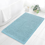 Chenille Bathroom Rug 36"x60" Baby Blue, Large Plush Bath Mat by Kildoss