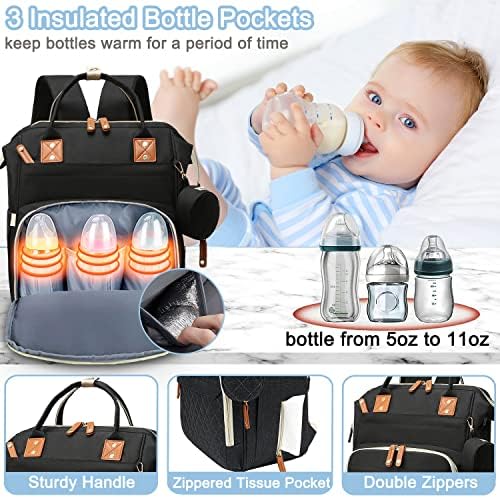 SHITIESHOU Diaper Bag Backpack Baby Bag, Baby Girl Boy Diaper Bag - Image 4
