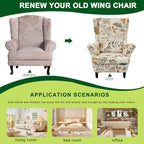 CRFATOP Wingback Chair Covers Wing Armchair Slipcovers - Image 4