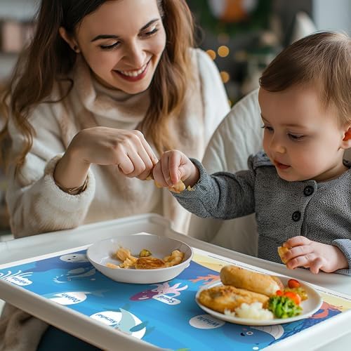 Disposable Placemats for Baby Toddlers, Plastic Sticky Table Mats Babies for - Image 2