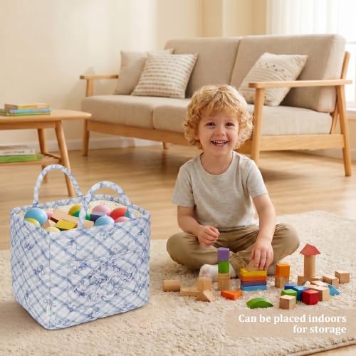 Floral Fabric Storage Basket Car Interior Storage Basket Underwear Sundries - Image 5