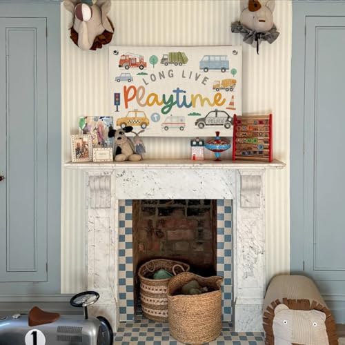 Playroom Car Wall Decor, Toddler Playroom Decor Hanging Linen Banner, Play Room - Image 3