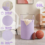 Artfeel Laundry Basket, Woven Cotton Rope Laundry Hamper, 60L - Image 6
