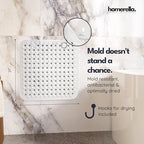 homerella Square Shower Mat Non Slip Anti Mold 21x21 Anti Slip Shower Mat - Image 3