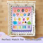 RONGFA Baby Play Mat for Floor, Playpen Mat for Toddlers Infant Kids, Machine - Image 2