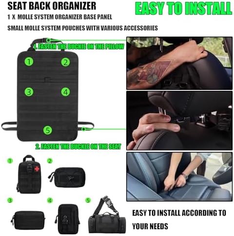 7 PACK Tactical Seat back organizer Truck organizer - Image 5