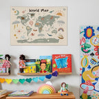 Wheatwin World Maps for Wall, Kids World Map Banner, Cute Animal World Map - Image 7