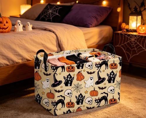 Rectangle Kids Baskets Halloween Basket Cute Storage Bin - Image 6