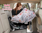 Rquite 4-in-1 Baby Car Seat Canopy, Stretchy Nursing Breastfeeding Cover - Image 5