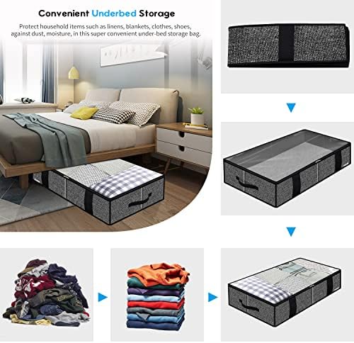 Onlyeasy Underbed Fabric Storage Bags Organizer - Image 3