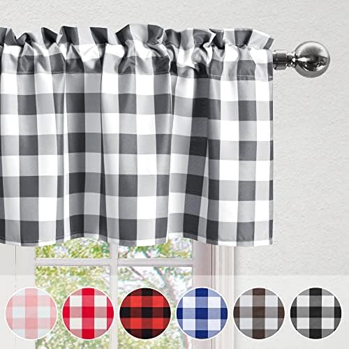 Hiasan Plaid Curtains Valances, 52W x 18L, 1 Panel - Image 3