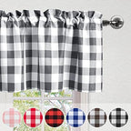 Hiasan Plaid Curtains Valances, 42W x 18L, 1 Panel - Image 3