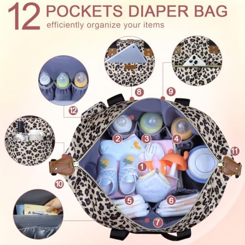 Pritent Diaper Bag Tote Waterproof Maternity Baby Bags - Image 4