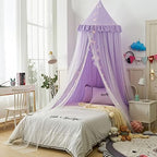 VETHIN Bed Canopy Double Layer Princess Round Dome Dreamy Mosquito Net Bedding - Image 3