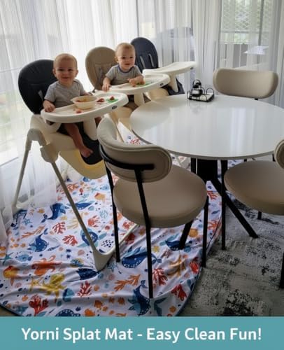Waterproof High Chair Splat Mat – Machine Washable Floor & Table Protector - Image 5