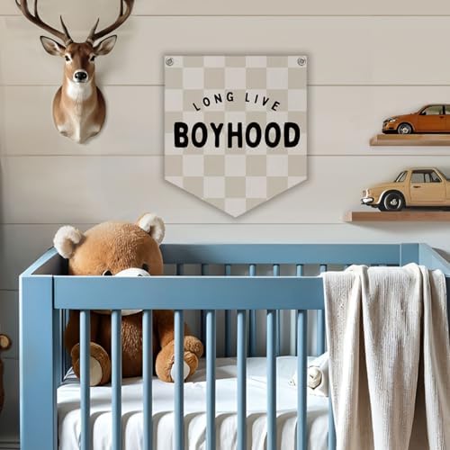 Lacama Long Live Boyhood Banner Boys Room Decor, Boy Nursery Decor - Image 4
