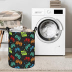 QUEENLALA Foldable Waterproof Round Fabric Laundry Basket Home - Image 6