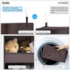 GRANNY SAYS 3-Shelf Hanging Closet Organizer, Foldable Storage, Dark Brown - Image 5