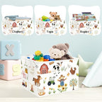Clastyle Farm Animals Baby Laundry Hamper Leaf Kid Storage Basket Boy Girl Gift - Image 5