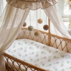 Gllquen Baby Organic Cotton Bassinet Sheets 2-Pack Green Avocado - Image 3