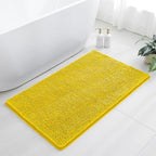 Chenille Bathroom Rug 30"x50" Yellow, Large Plush Bath Mat by Kildoss