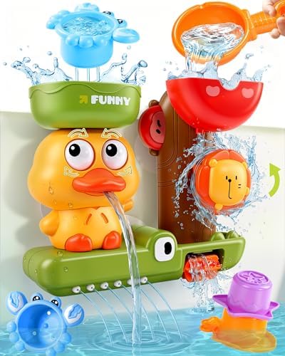 Toddler Bath Toys for Kids Ages 1-3 Waterfall Bathtub Toys for Toddlers 2-4 by Fajiabao
